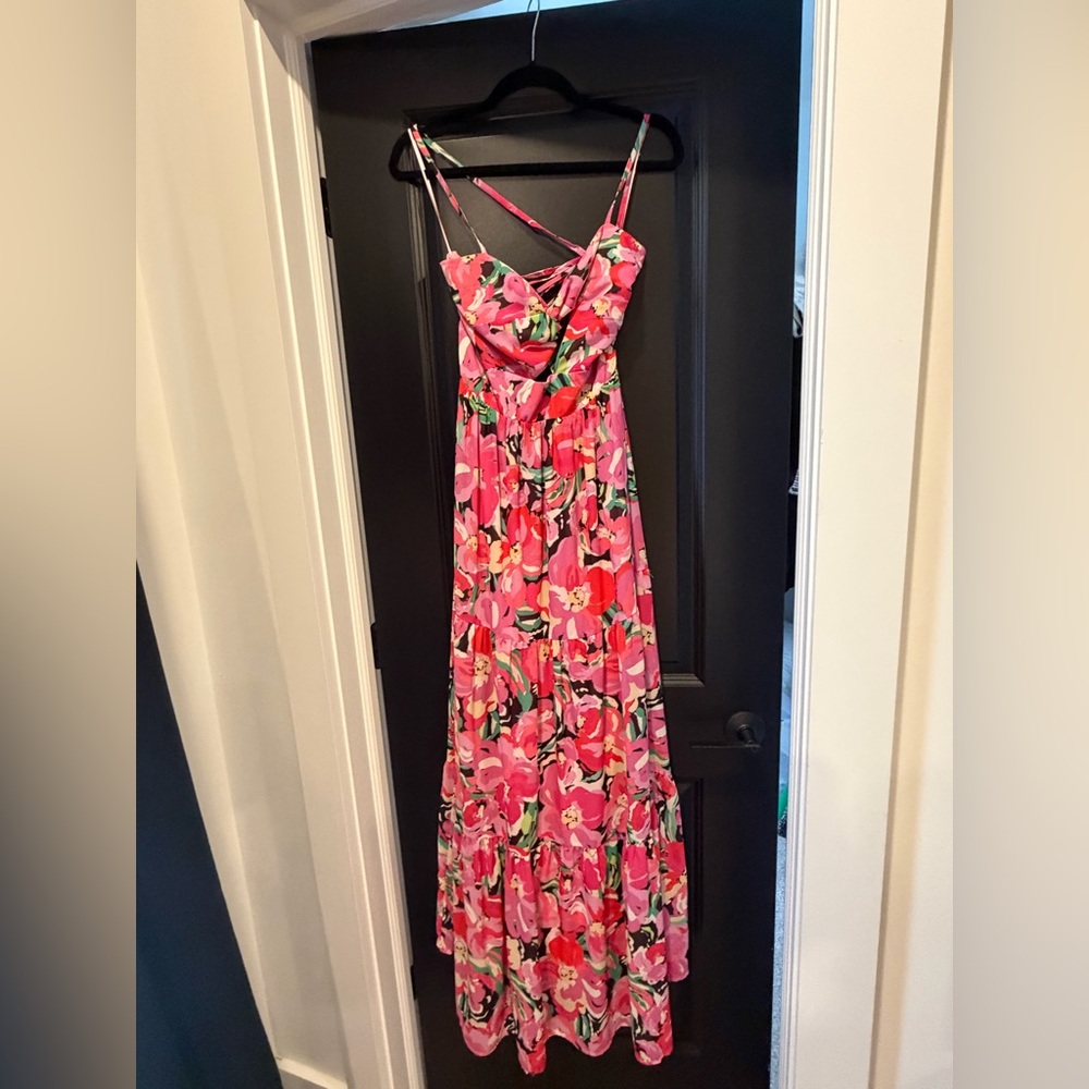 Pink Floral Maxi Dress